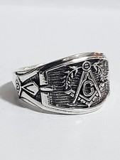 Anello Uomo Argento 925 massonico    araldica Ring Man Sterling Masdonic $