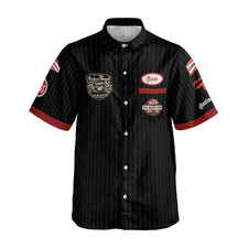 Camicia Uomo Personalizzata Nome Vintage Garage Meccanico Stile Lavoro Stampata Leggera