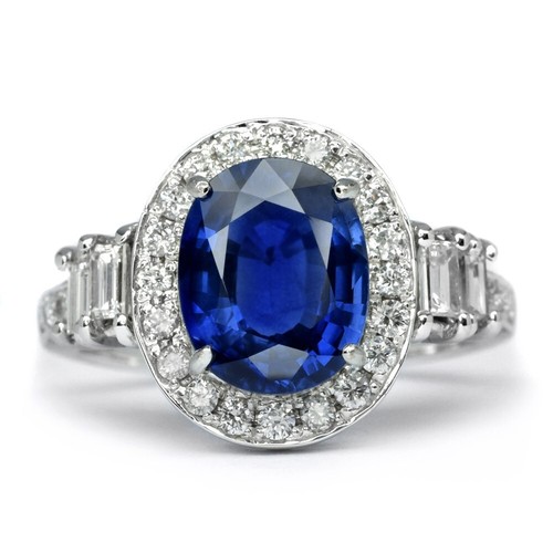Anello zaffiro blu - , in