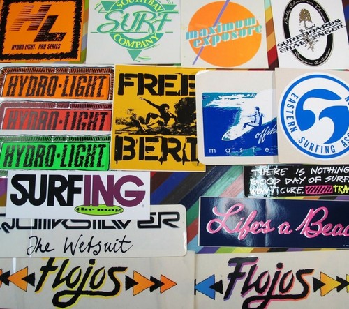 Adesivo vintage anni surf - vintage,