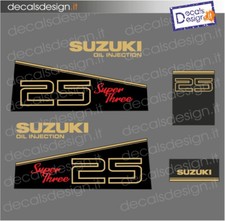 Adesivi motore marino fuoribordo Suzuki 25 cv SUPER THREE stickers