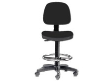 GIMA SGABELLO VERCELLI CON SCHIENALE ED ANELLO - (NERO, BIANCO O ROSSO)