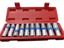 Set Chiavi A Bussola Lunghe 1/2'' Chrome Vanadium Poligonali da 12 A 24 10Pz Ox