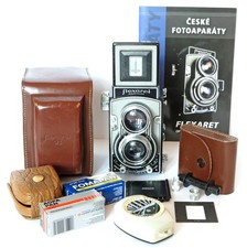 Flexaret VI automatico Meopta Cecoslovacchia TLR 6x6 formato medio + LIBRO + ACCESSORI