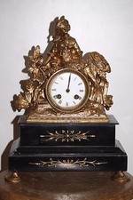 pendule horloge statue régule
