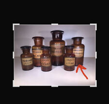 bottiglia farmacia latino/spagnolo PERMANGANATO POTASSIO ambra vuota