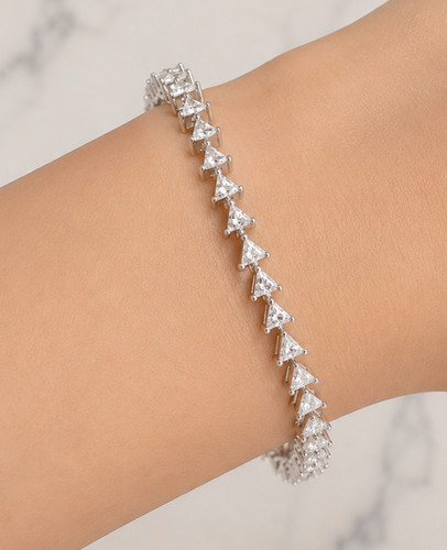 Bracciale tennis oro - oro, bianco