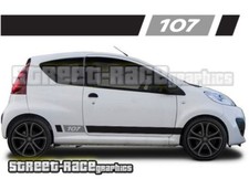 Peugeot 107 017 strisce laterali racing adesivi grafici decalcomanie vinile