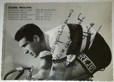 CICLISMO GUIDO MESSINA FOTOGRAFIA CON AUTOGRAFO ORIGINALE