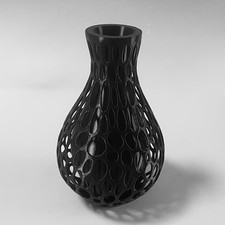 Vaso moderno nero traforato -