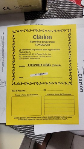 Stereo clarion - stereo,