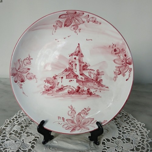 Piatto barile albisola rosa - g.,