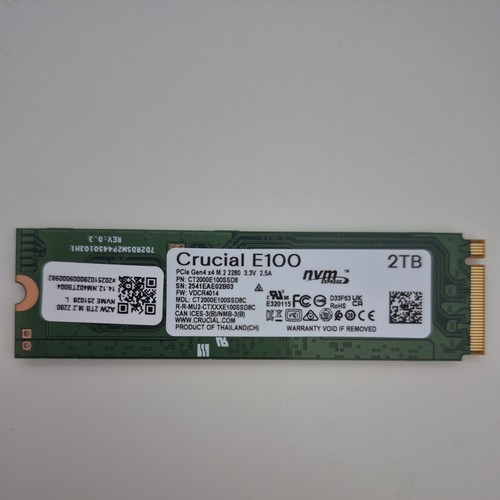 Ssd crucial e100 nvme pcie - ssd,