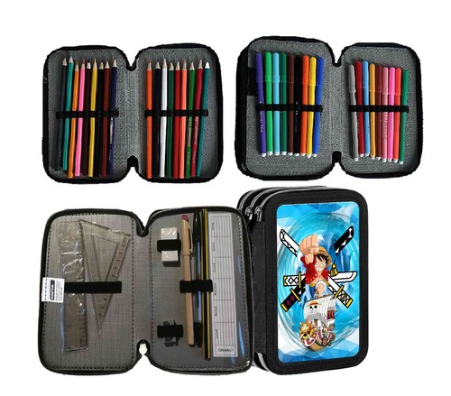 Astuccio scuola luffy blue 3 - luffy,