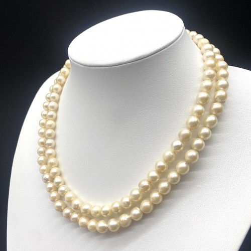 Collana semi lunga - , akoya