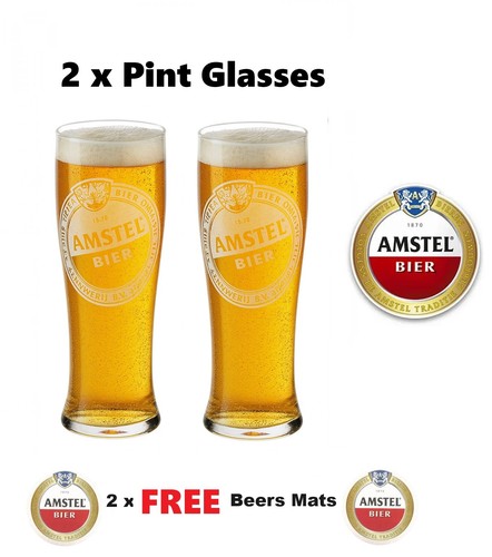 Amstel bier pint 20oz - 2x,