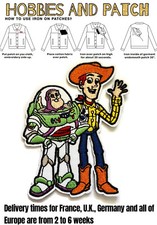 Patch Woody Buzz alla riscossa Toy Story cowboy giocattolo robot iron on toppa t