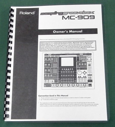 Roland 909 manuale - roland, mc-909