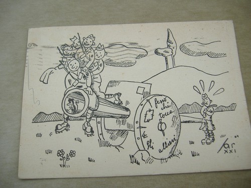 Cartolina illustr battaglione - illustr.,
