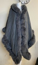 Cappotto scialle pelliccia di