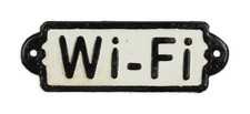 Una targa wifi - in, ghisa