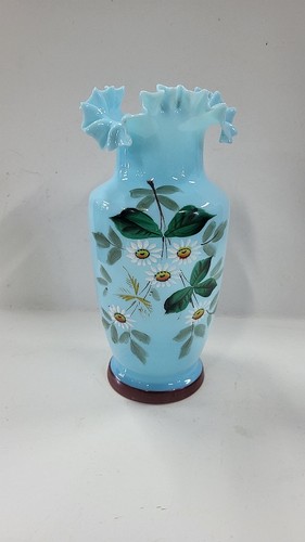 Vase opaline email decor - vase,