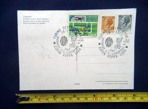 1984 rara cartolina - 1984, calcio