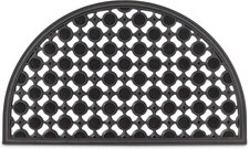 Zerbino Ingresso Casa, 75X45 Cm, Tappetino Semicerchio Classico, in Gomma Antisc