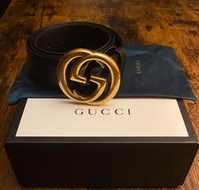 CINTURA GUCCI UOMO IN PELLE nera