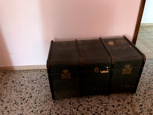 Baule antico legno grande - baule,