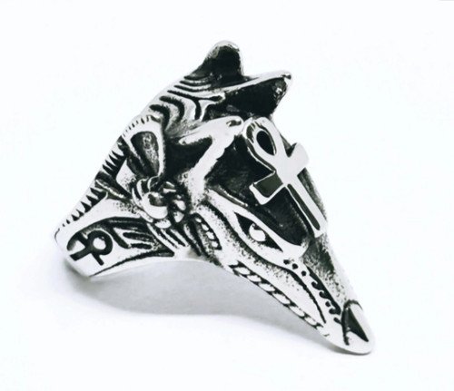 Anello testa anubi - di, in