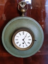 Orologio da muro Brocot Paris cartel d'applique en tole metallo dipinto pendule