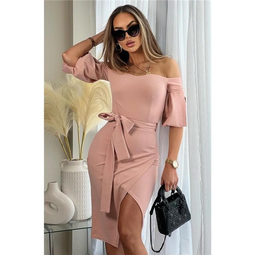 Donna off spalla midi kleid - off-spalla, midi-kleid