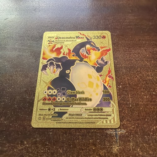 Pokemon dracaufeu vmax gold - dracaufeu,