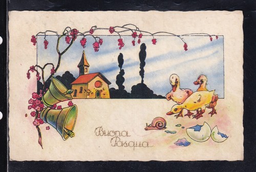 Cartolina buona pasqua pulcini - pasqua,