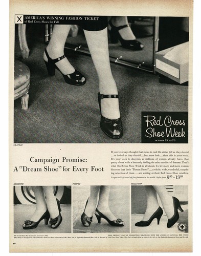 Scarpe donna croce rossa 1956