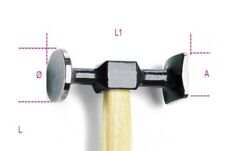 BETA - MARTELLO CARROZZIERE CON TESTE PIANE TONDA E QUADRA MANICO IN LEGNO