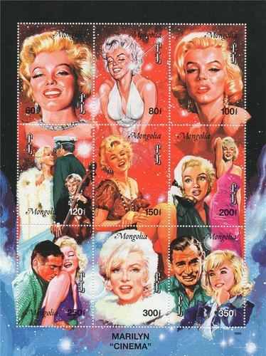 Foglio francobolli marilyn - francobolli,