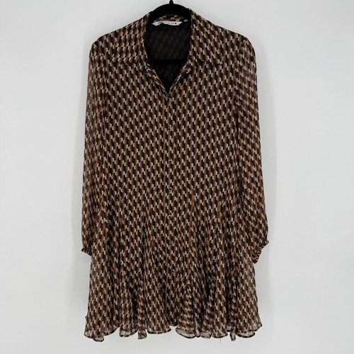 Zara marrone geo stampa - marrone, oro