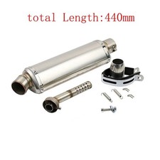 Terminale scarico universale moto 51mm  In Acciaio Inox Lucido Sportivo Con Db K
