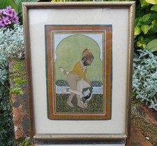 KAMASUTRA ancienne GOUACHE vendu en bon état CADRE 22 x 17cm