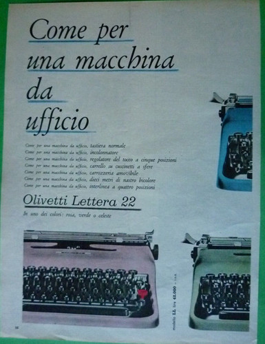 Olivetti lettera 1957 - lettera,