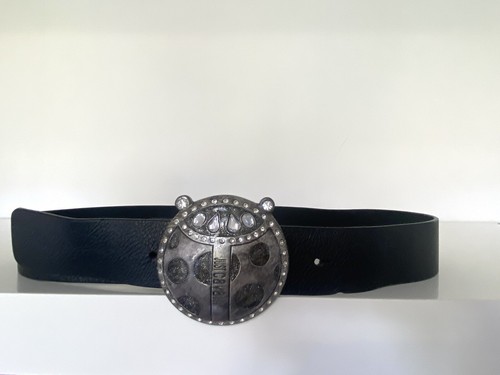 Ceinture cuir noir boucle - en,