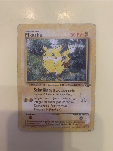 Carta pokemon pikachu - carta,