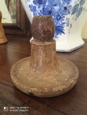 PICCOLO PORTA CANDELE IN LEGNO,  ANTICO
