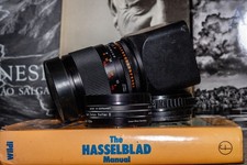 hasselblad 120mm CFT macro planare con cappuccio, tubo Ext e gamma di filtri 