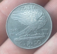 50 CENTESIMI 1943 XXI IMPERO ROMA R REGNO D'ITALIA VITTORIO EMANUELE III RARA 