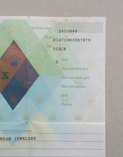 Rolex garanzia warranty - rolex,