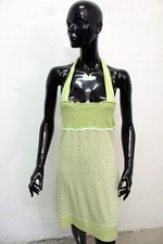 LIU JO Vestito Donna Taglia M Abito Logo Dress Woman Tubino Verde Estivo Cotone