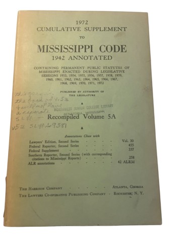Mississippi code 1942 - mississippi,